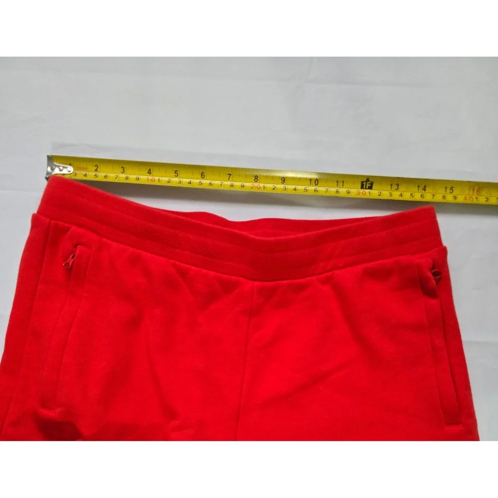 Adidas Originals Boys Red Trefoil Circle Logo Sweat Shorts Size Large 13-14Y
